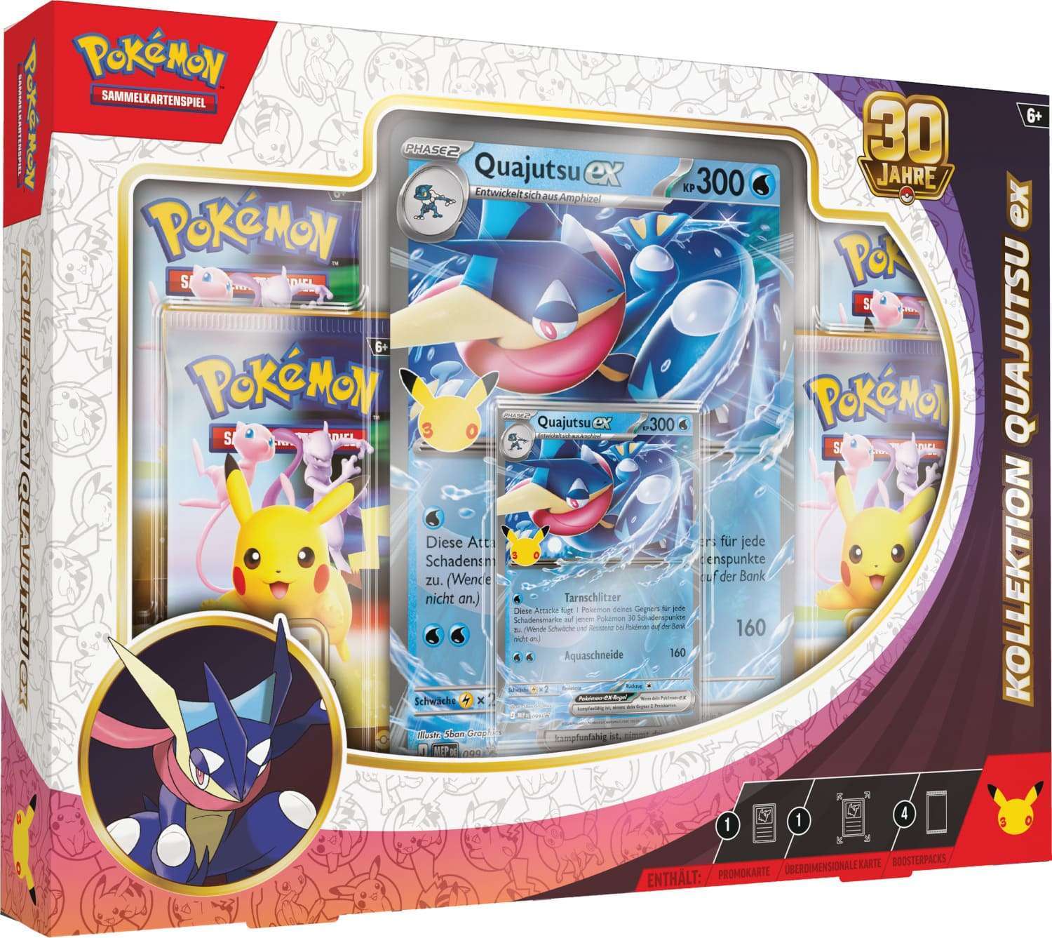 Pokémon "30 Jahre" - Pokémon-ex-Kollektion mit Quajutsu-ex (Nacht)