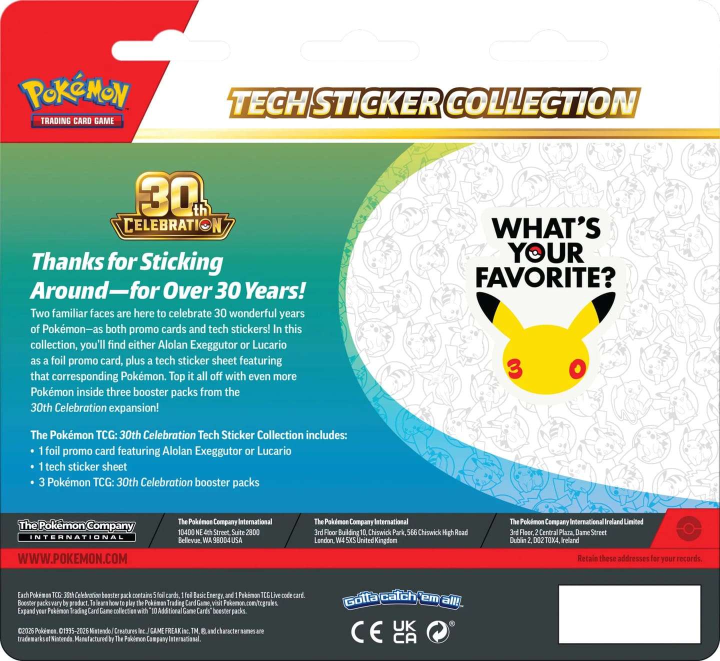 Pokémon "30 Jahre" - Tech-Sticker-Kollektion Alola-Kokowei – Bild 2