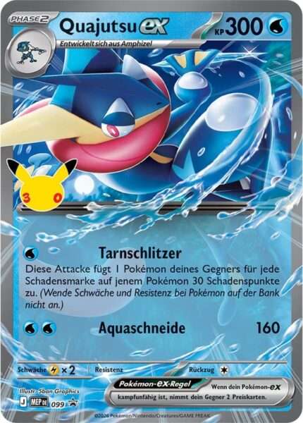 Pokémon "30 Jahre" - Pokémon-ex-Kollektion mit Quajutsu-ex (Nacht) – Bild 3